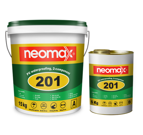 NEOMAX 201 - chất chống thấm hai thành phần gốc nhựa polyurethane , NEOMAX 201 - chat chong tham hai thanh phan goc nhua polyurethane